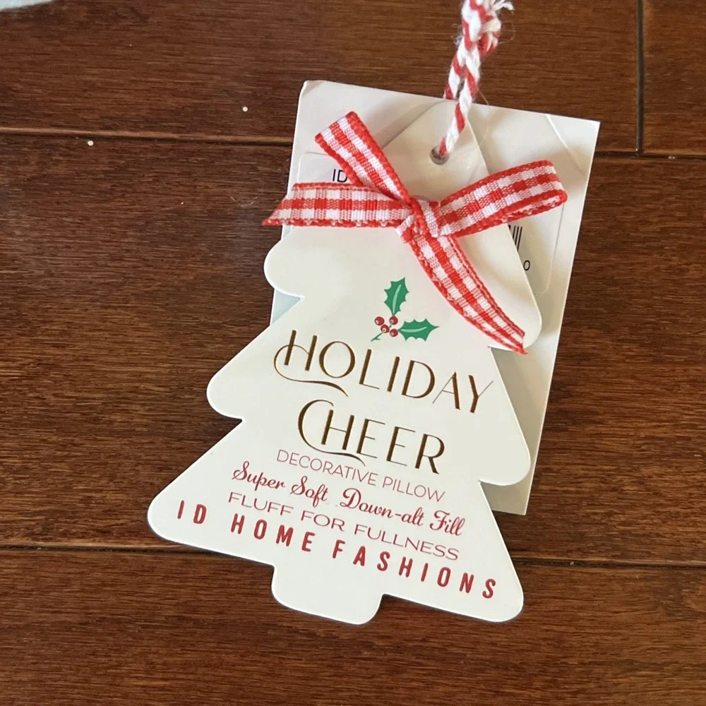 ID HOME FASHIONS Xmas Trip Embroidered Holiday Decorative Pillow,‎ 18